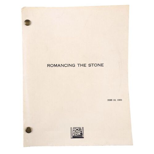 Lot # 638: ROMANCING THE STONE (1984) - Bound Studio Library Final Draft Script