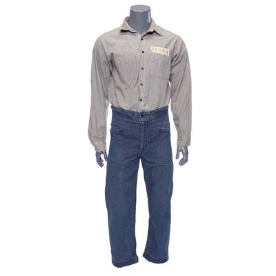Lot # 653: SHAWSHANK REDEMPTION, THE (1994) - Shawshank Prison Inmate Costume