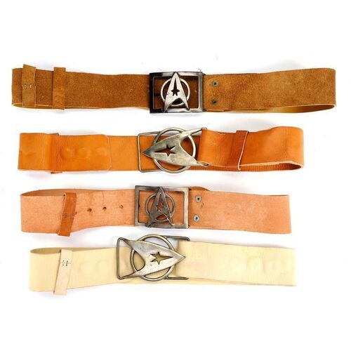Lot # 695: STAR TREK: THE MOTION PICTURE (1979) - Four Starfleet Uniform Belts with Insignia Buckles