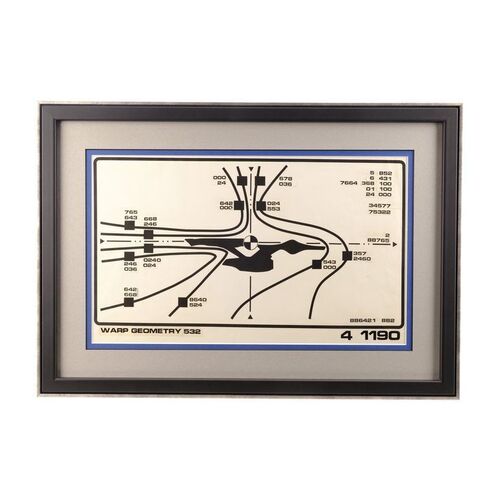 Lot # 711: STAR TREK: THE MOTION PICTURE (1979) - Framed USS Enterprise NCC-1701 in Warp Bubble Schematic