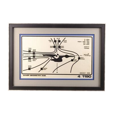 Lot # 711: STAR TREK: THE MOTION PICTURE (1979) - Framed USS Enterprise NCC-1701 in Warp Bubble Schematic