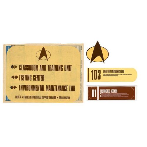 Lot # 727: STAR TREK: THE NEXT GENERATION (T.V. SERIES, 1987 - 1994) - Set of Starfleet Signs