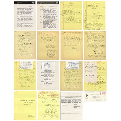 Lot # 728: STAR TREK: THE NEXT GENERATION (T.V. SERIES, 1987 - 1994) - Handwritten "Coming of Age" Script, Production Notes, Memos, and Emmy Award Submission Form