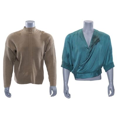 Lot # 729: STAR TREK: THE NEXT GENERATION (T.V. SERIES, 1987 - 1994) - Captain Jean-Luc Picard's (Patrick Stewart) Civilian Sweater and Tunic