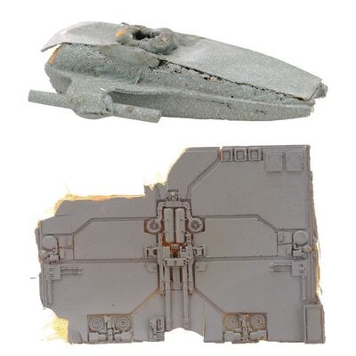 Lot # 733: STAR TREK: THE NEXT GENERATION (T.V. SERIES, 1987 - 1994) - U.S.S. Jenolan Miniature Mockup and Dyson Sphere Fragment