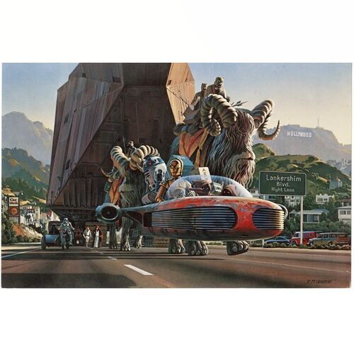 Lot # 785: STAR WARS: A NEW HOPE (1977) - Lucasfilm "We're Moving" Card