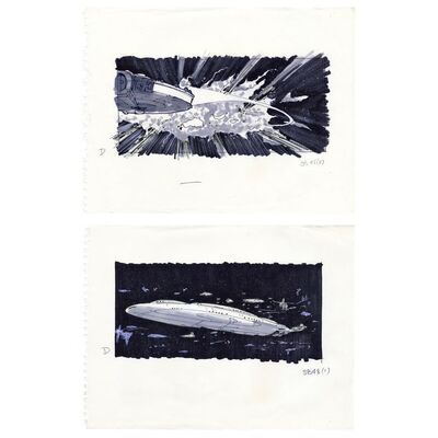 Lot # 813: STAR WARS: RETURN OF THE JEDI (1983) - Pair of Hand-Drawn Dave Carson "Space Battle" Storyboards