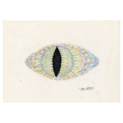 Lot # 821: STAR WARS: RETURN OF THE JEDI (1983) - Hand-Illustrated John Coppinger Jabba the Hutt Eye Concept