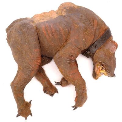 Lot # 825: STAR WARS: EWOK ADVENTURES - CARAVAN OF COURAGE (1984) - Phil Tippett Collection: Dying Boar-Wolf Maquette