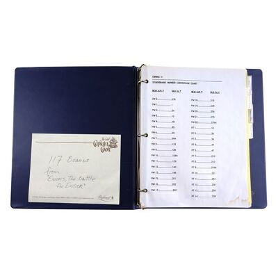 Lot # 826: EWOKS: THE BATTLE FOR ENDOR (1985) - Printed Storyboard Binder