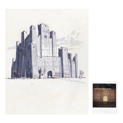 Lot # 827: EWOKS: THE BATTLE FOR ENDOR (1985) - Hand-Drawn Terak's (Carel Struycken) Keep Concept Illustration