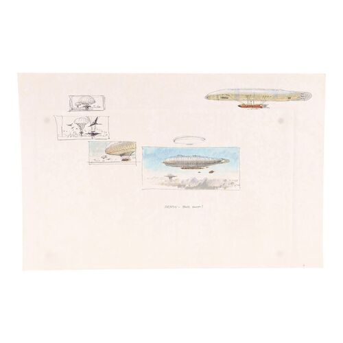 Lot # 842: Star Wars: The Illustrated Universe - Bespin Tour Ship Thumbnail Sketches Hand-Drawn by Ralph McQuarrie