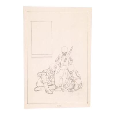 Lot # 843: STAR WARS: THE MOS EISLEY CANTINA POP-UP BOOK (1995) - Cantina Aliens Page Drawing Hand-Drawn by Ralph McQuarrie
