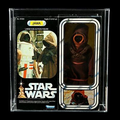 Lot # 857: STAR WARS TOYS - Jawa Large Size Action Figure AFA 85