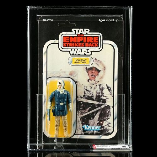 Lot # 859: STAR WARS TOYS - Han Solo (Hoth Outfit) ESB31A AFA 80