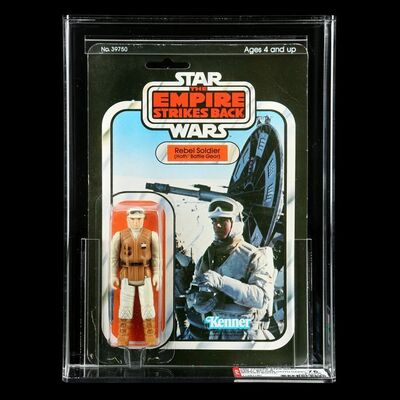 Lot # 862: STAR WARS TOYS - Howard Kazanjian Collection: Rebel Soldier (Hoth Battle Gear) ESB31B AFA 75