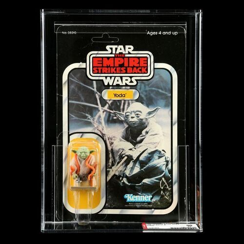 Lot # 865: STAR WARS TOYS - Howard Kazanjian Collection: Yoda (with Orange Snake) ESB32B AFA 50