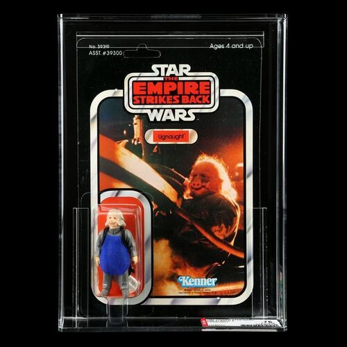Lot # 868: STAR WARS TOYS - Howard Kazanjian Collection: Ugnaught (Blue Smock) ESB41E AFA 75