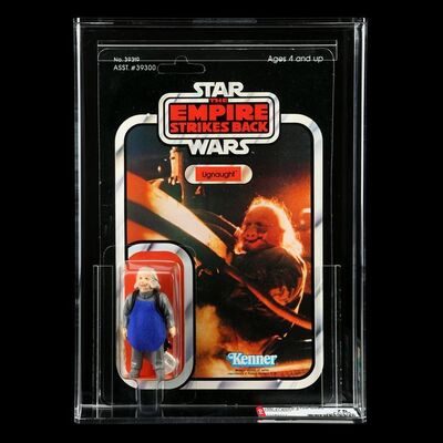 Lot # 868: STAR WARS TOYS - Howard Kazanjian Collection: Ugnaught (Blue Smock) ESB41E AFA 75