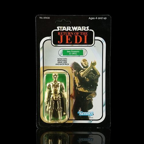 Lot # 874: STAR WARS TOYS - Howard Kazanjian Collection: See-Threepio (C-3PO) ROTJ77A