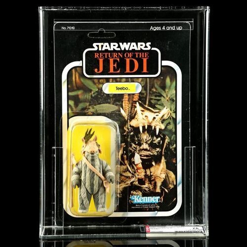 Lot # 878: STAR WARS TOYS - Teebo ROTJ79A AFA 75