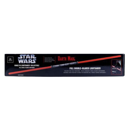 Lot # 884: STAR WARS TOYS - Unused Darth Maul Double-Bladed Force FX Lightsaber SW-214