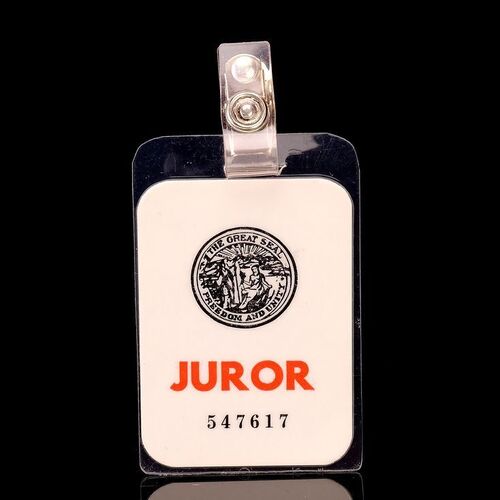 Lot # 918: TALES FROM THE CRYPT (T.V. SERIES, 1989 - 1996) - Hung Juror Badge