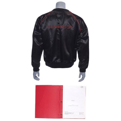 Lot # 921: TERMINATOR, THE (1984) - Crew Jacket, Script, Production Paperwork, and Hand-Written Letter From James Cameron