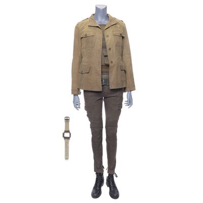 Lot # 930: TERMINATOR: DARK FATE (2019) - Sarah Connor's Introduction to Dani and Grace Stunt Costume with Jacket