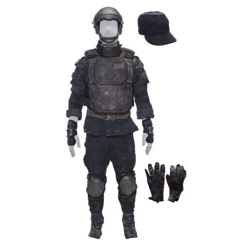 Lot # 938: TERMINATOR: DARK FATE (2019) - Future War Soldier Costume with Light-Up Helmet