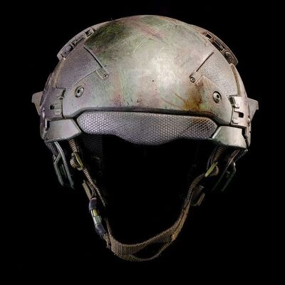 Lot # 943: TERMINATOR: DARK FATE (2019) - Light-Up Future War Soldier Helmet