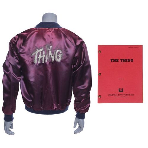 Lot # 946: THING, THE (1982) - Crew Jacket and Final Draft Screenplay