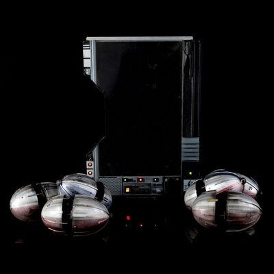 Lot # 974: UTILIZER, THE (1996) - Light-Up Futuristic Screen with Five Grenades