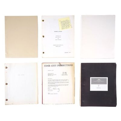 Lot # 987: VARIOUS PRODUCTIONS - Charles Lippincott Collection: Four Studio Copy Screenplays and Two Novel Manuscripts