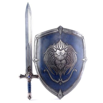 Lot # 1005: WARCRAFT (2016) - Alliance Foot Soldier's Sword and Shield