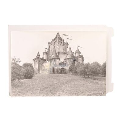 Lot # 1020: WILLOW (1988) - Oversize Photograph with Hand-Drawn Tir Asleen Castle Concept Art by Allan Cameron