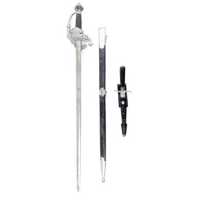 Lot # 1037: MASK OF ZORRO, THE (1998)/LEGEND OF ZORRO, THE (2005) - Zorro's (Antonio Banderas) Stunt Sword and Stunt Dagger in Sheath