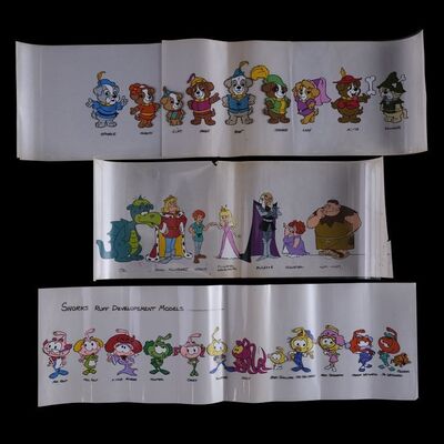 Lot # 3: Set of Three Hanna-Barbera Character Model Sheets from the Snorks, Biskitts, and the Hogatha Show