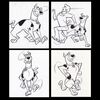 Lot # 11: Set of Four Hand-Drawn Iwao Takamoto Scooby-Doo and Fred Sketches (circa 2000s)