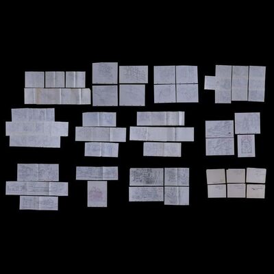 Lot # 12: Set of 50 Heidi's Song Sesseman House Hand-Drawn Production Sketches and 10 Photocopies