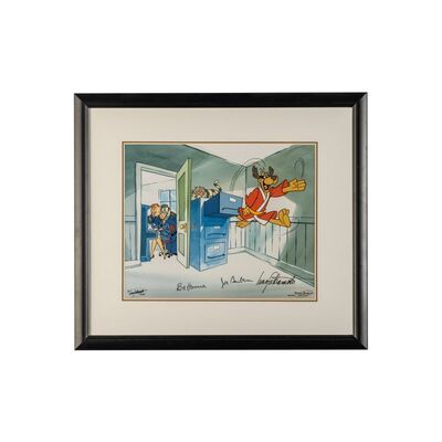 Lot # 15: Framed and Signed "Number One Super Guy" Limited Edition Cel HC #7/10