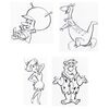 Lot # 16: Set of Four Hand-Drawn Iwao Takamoto Fred Flintstone, Betty, Dino, and the Great Gazoo Sketches (circa 2000s)