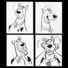 Lot # 18: Set of Four Hand-Drawn Iwao Takamoto Scooby-Doo Sketches (circa 2000s)
