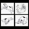 Lot # 23: Set of Four Hand-Drawn Iwao Takamoto Scooby-Doo Sketches (circa 2000s)