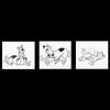 Lot # 56: Set of Three Hand-Drawn Iwao Takamoto Scooby-Doo and Tom Cat Sketches (circa 2000s)