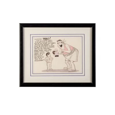Lot # 70: Framed Hand-Drawn Jerry Eisenberg Iwao Pirate
Drawing