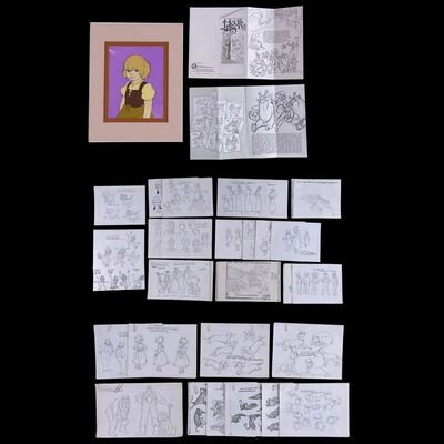 Lot # 77: Set of Heidi's Song Storyboard Photocopies with Promo Cel and Pamphlet