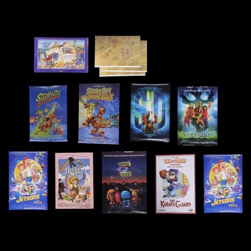 Lot # 79: Set of 13 Hanna-Barbera Related Posters Including Signed Scooby-Doo Movie Poster