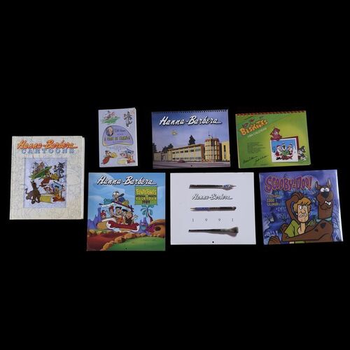 Lot # 99: Set of Five Hanna-Barbera Calendars and Two Books