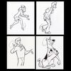Lot # 113: Set of Four Hand-Drawn Iwao Takamoto Scooby-Doo, Daphne, Fred, and Shaggy Sketches (circa 2000s)
